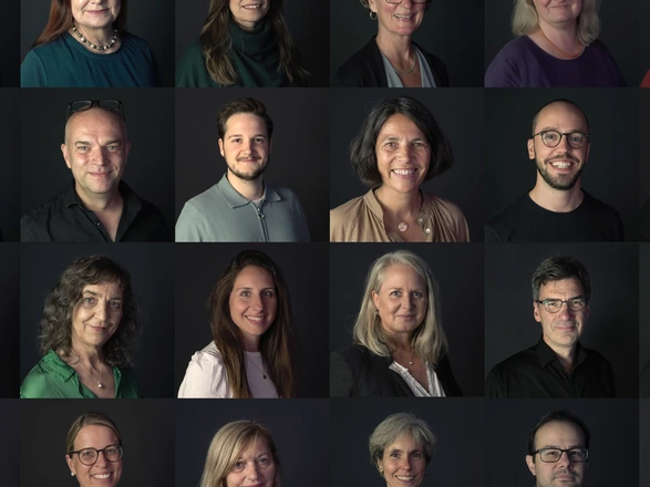Viele Portraits vieler Menschen als Kollage